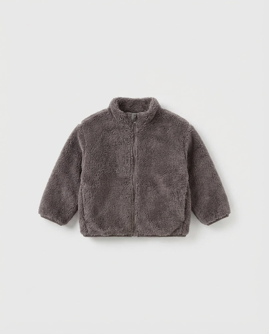 Baby Clothing Boys Plush Zip Jacket | Casual Coat