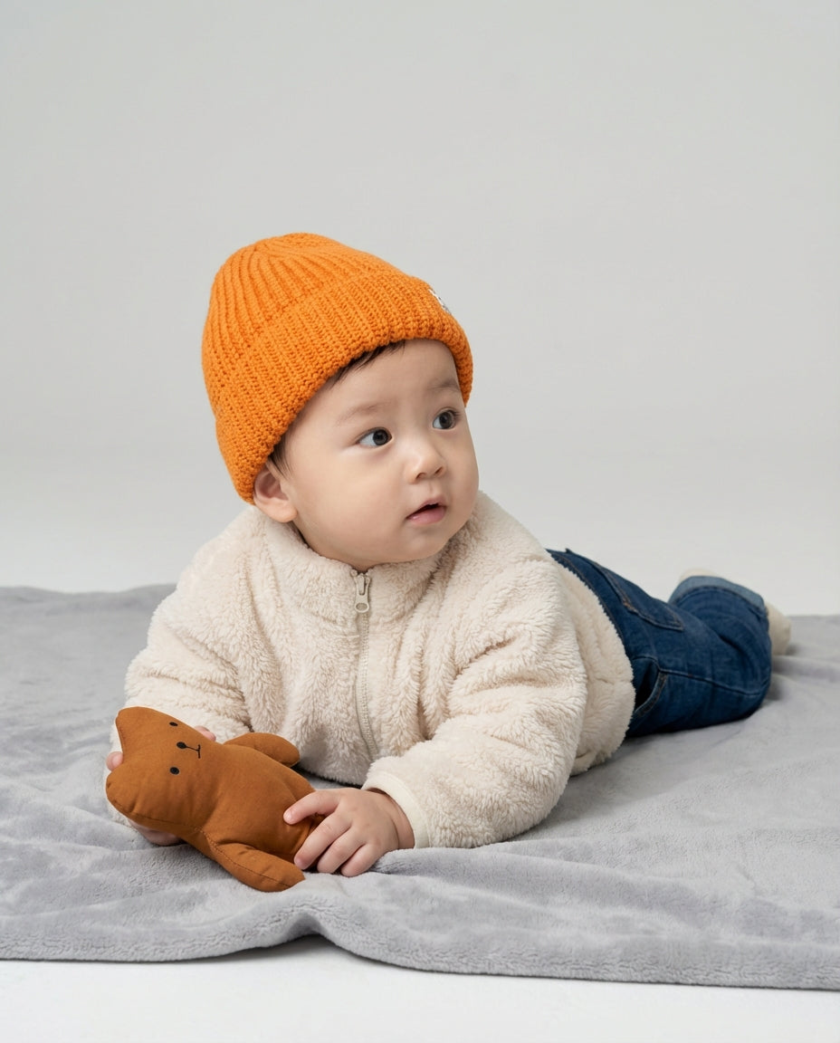 Baby Clothing Boys Plush Zip Jacket | Casual Coat