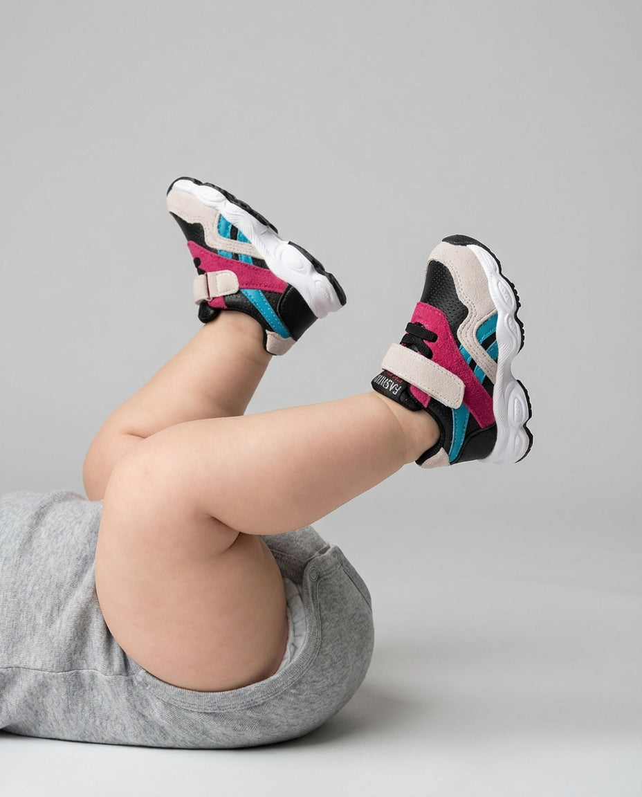 Baby Boy Footwear Colorblock Strap Sneakers | Sport Style