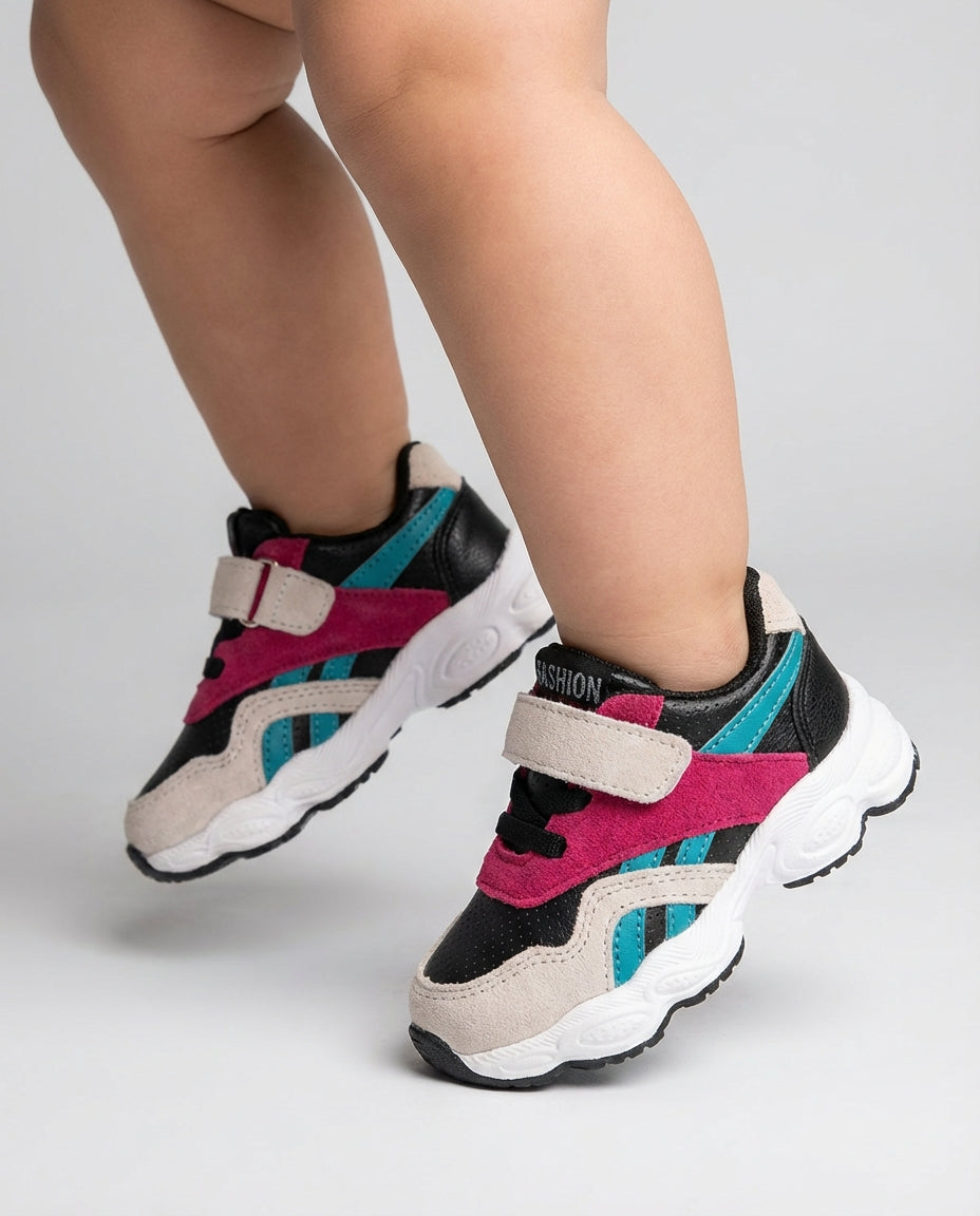 Baby Boy Footwear Colorblock Strap Sneakers | Sport Style