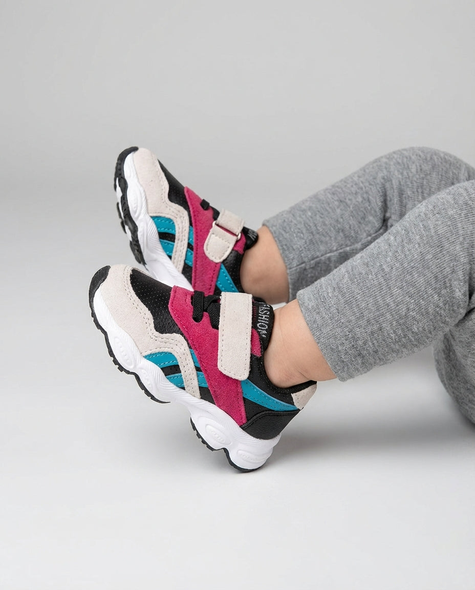 Baby Boy Footwear Colorblock Strap Sneakers | Sport Style