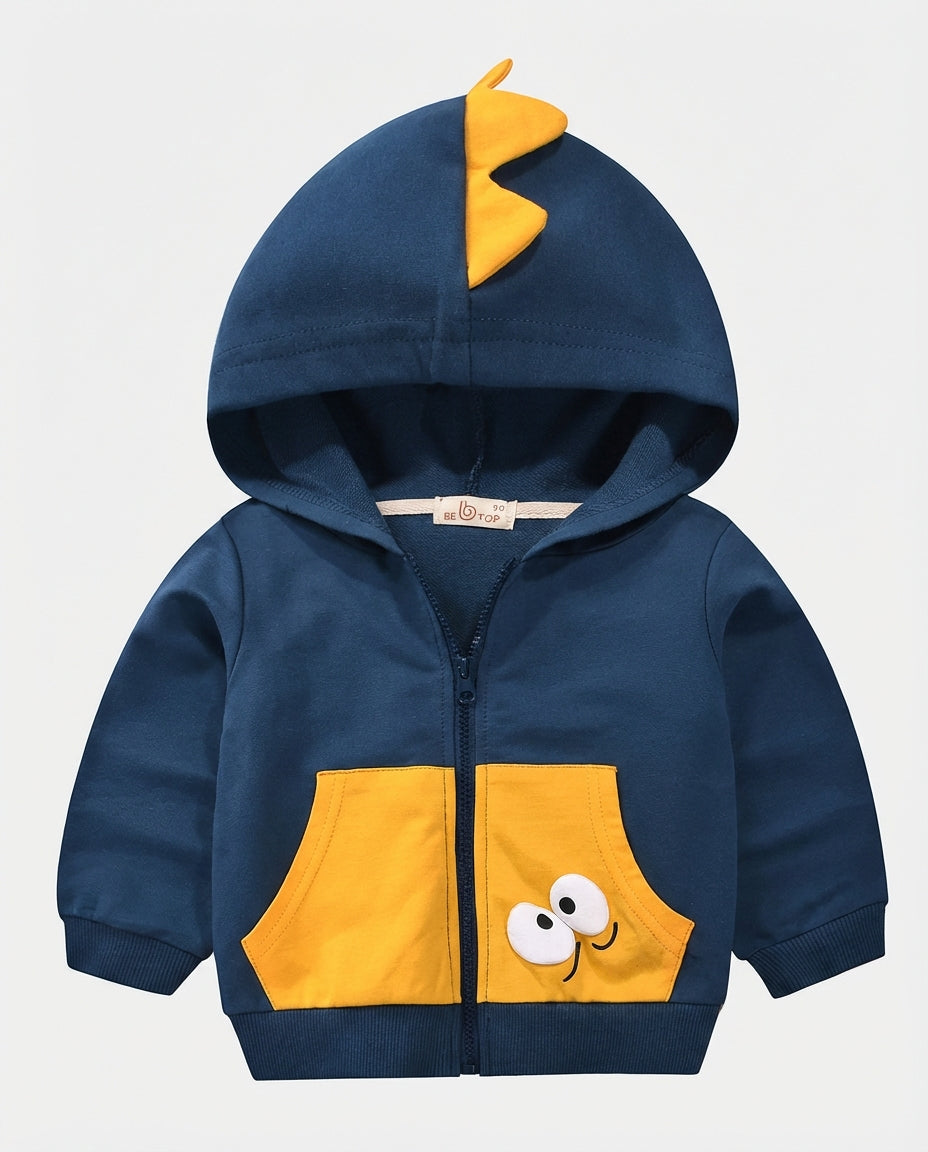 Baby Clothing Boys Cartoon Hooded Zip Jacket | Dino Style