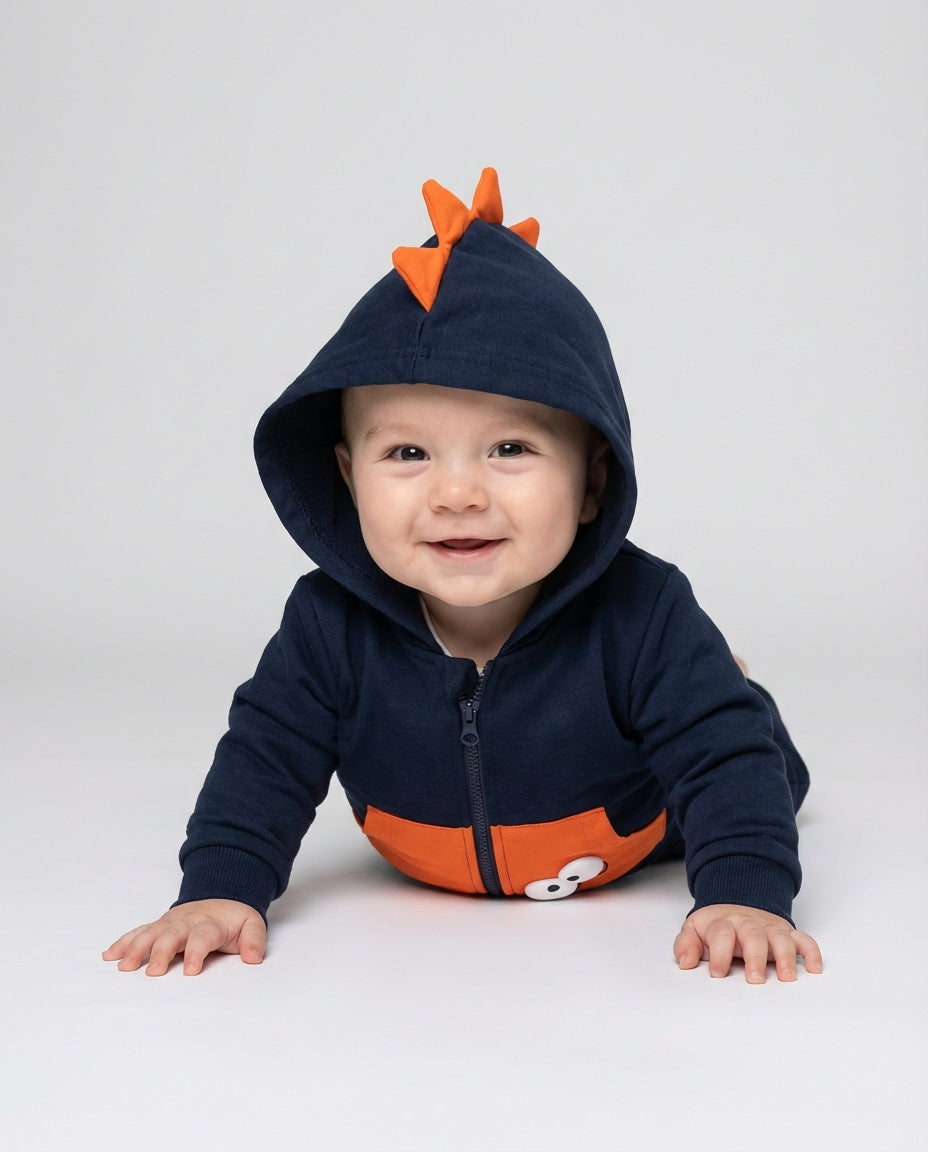 ジャケット・アウター PulpBabies Baby Clothing Boys Cartoon Hooded Zip Jacket | Dino Style