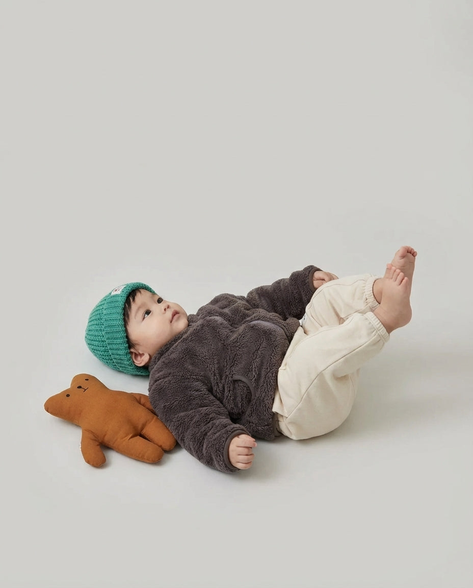 Baby Clothing Boys Plush Zip Jacket | Casual Coat