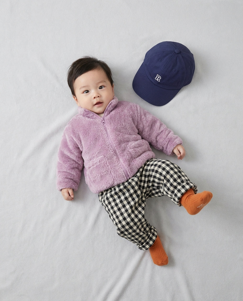 Baby Clothing Boys Plush Zip Jacket | Casual Coat