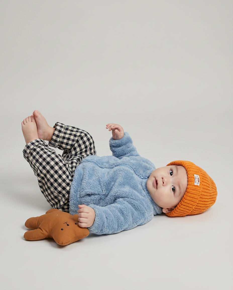 Baby Clothing Boys Plush Zip Jacket | Casual Coat
