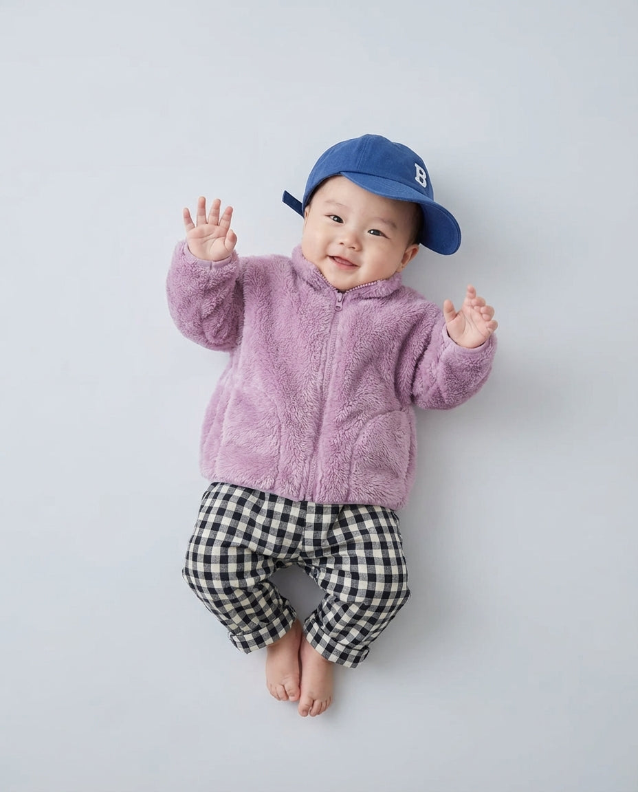 Baby Clothing Boys Plush Zip Jacket | Casual Coat