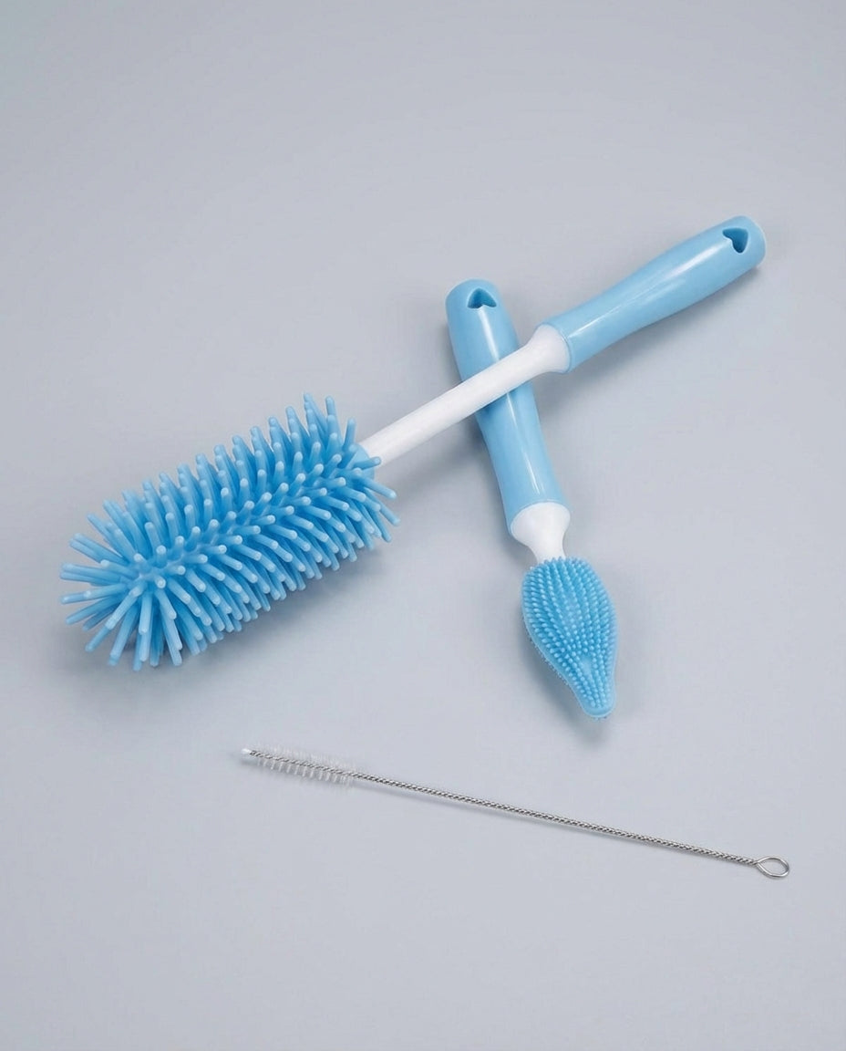 Baby Feeding Accessories Bottle Brush Cleaning Set | 3 Piece Kit