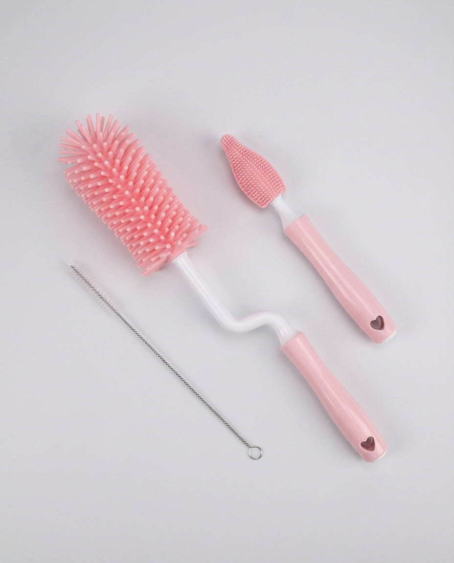 Baby Feeding Accessories Bottle Brush Cleaning Set | 3 Piece Kit
