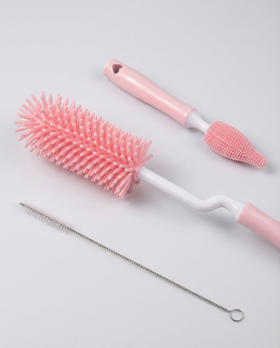 Baby Feeding Accessories Bottle Brush Cleaning Set | 3 Piece Kit