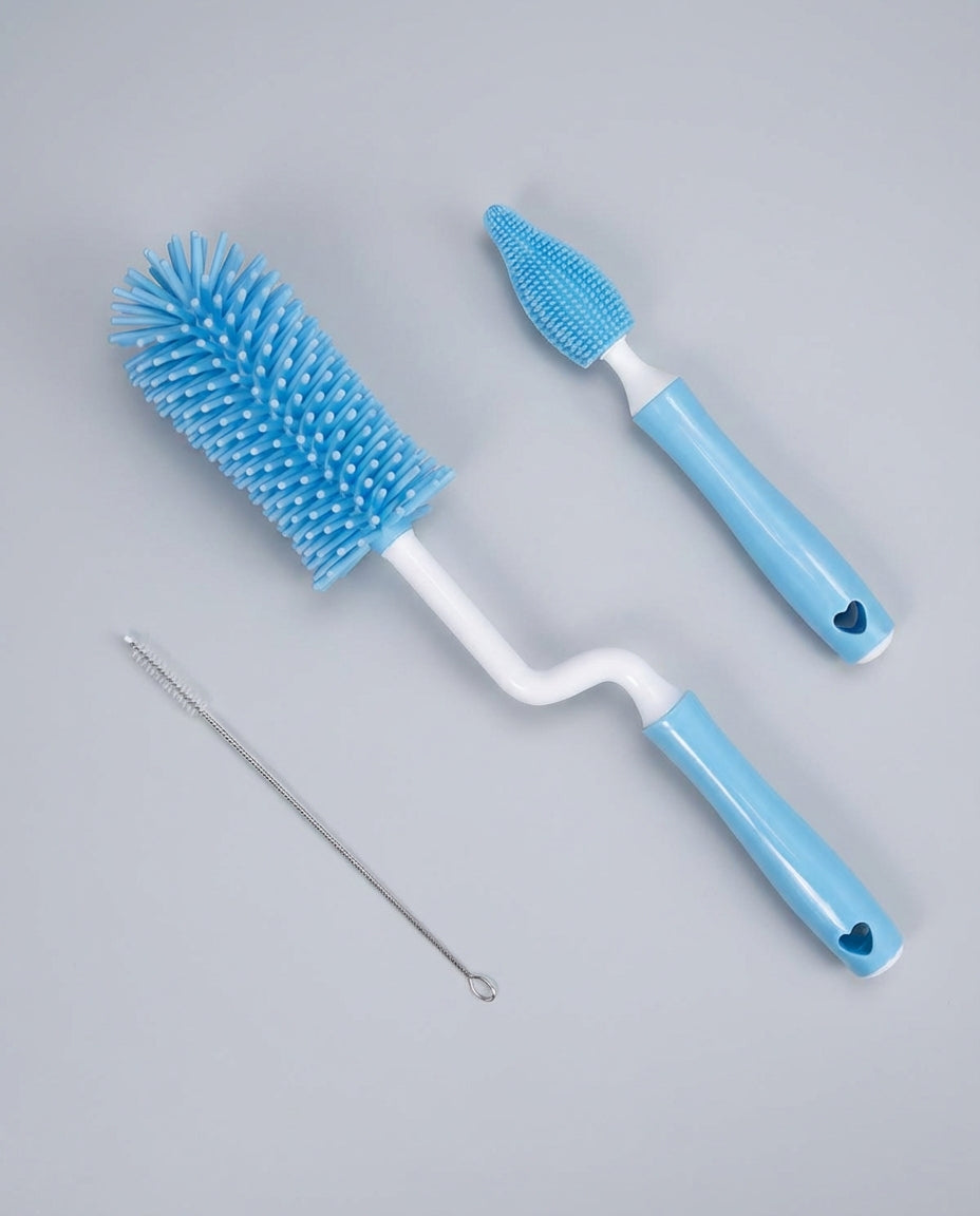 Baby Feeding Accessories Bottle Brush Cleaning Set | 3 Piece Kit