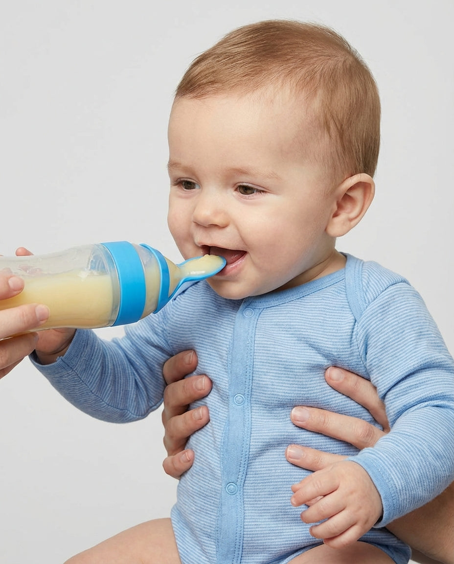 Baby Feeding Accessories Silicone Spoon Bottle Feeder | Squeeze Design