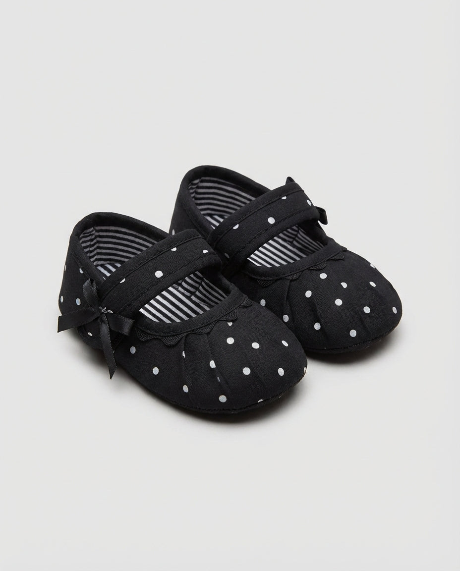 Baby Girl Footwear Polka Dot Mary Jane Shoes | Bow Detail