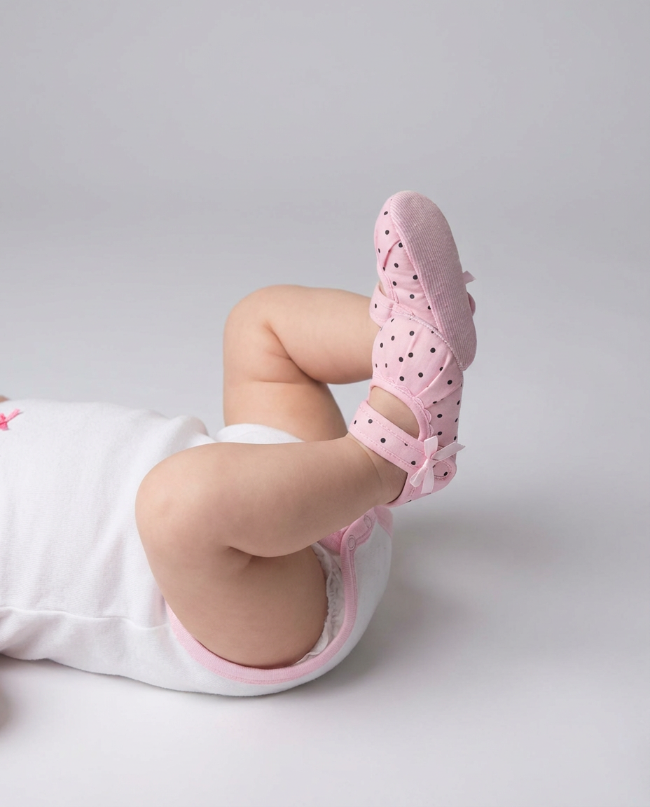 Baby Girl Footwear Polka Dot Mary Jane Shoes | Bow Detail
