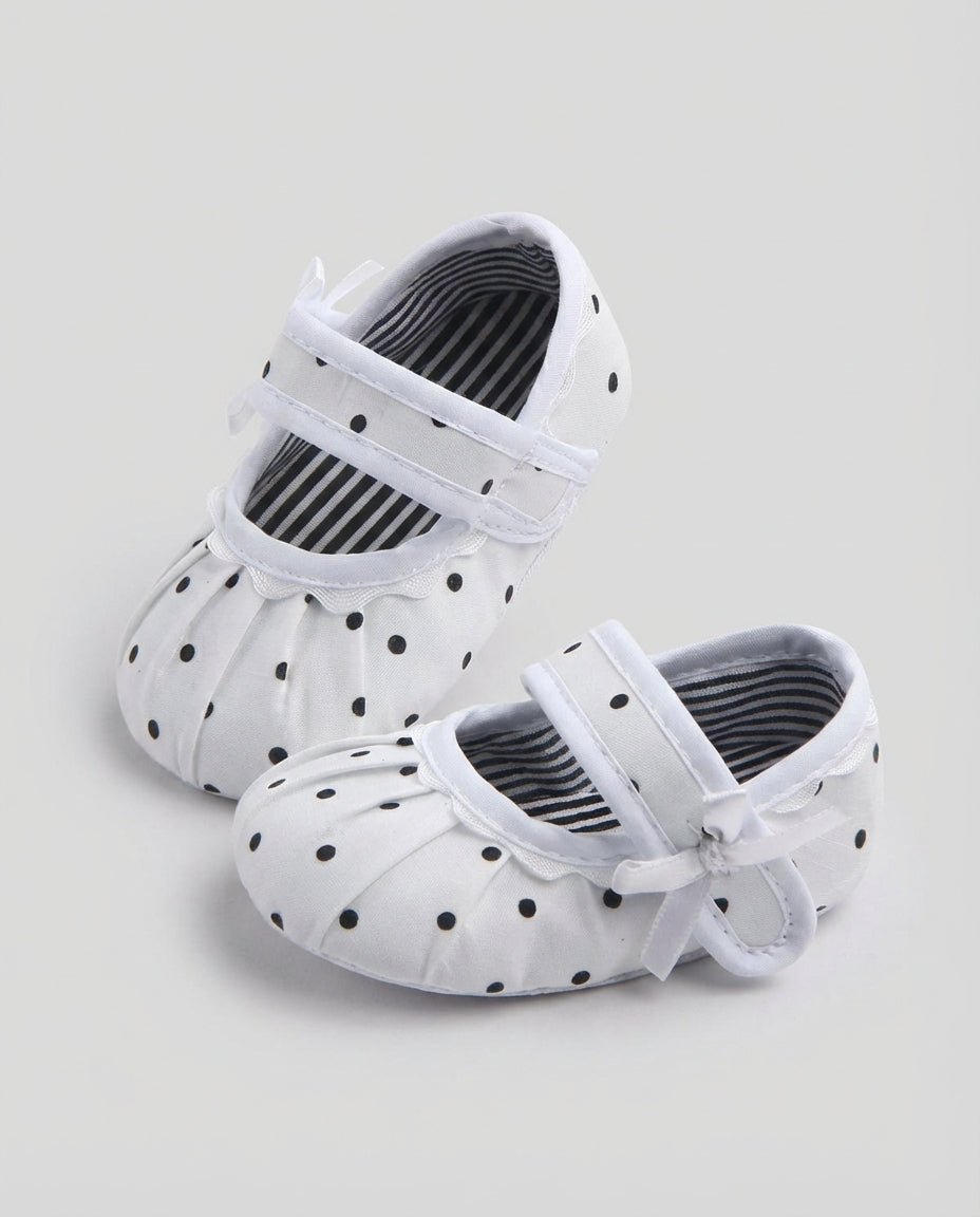 Baby Girl Footwear Polka Dot Mary Jane Shoes | Bow Detail
