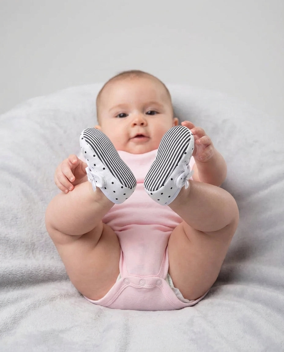 Baby Girl Footwear Polka Dot Mary Jane Shoes | Bow Detail