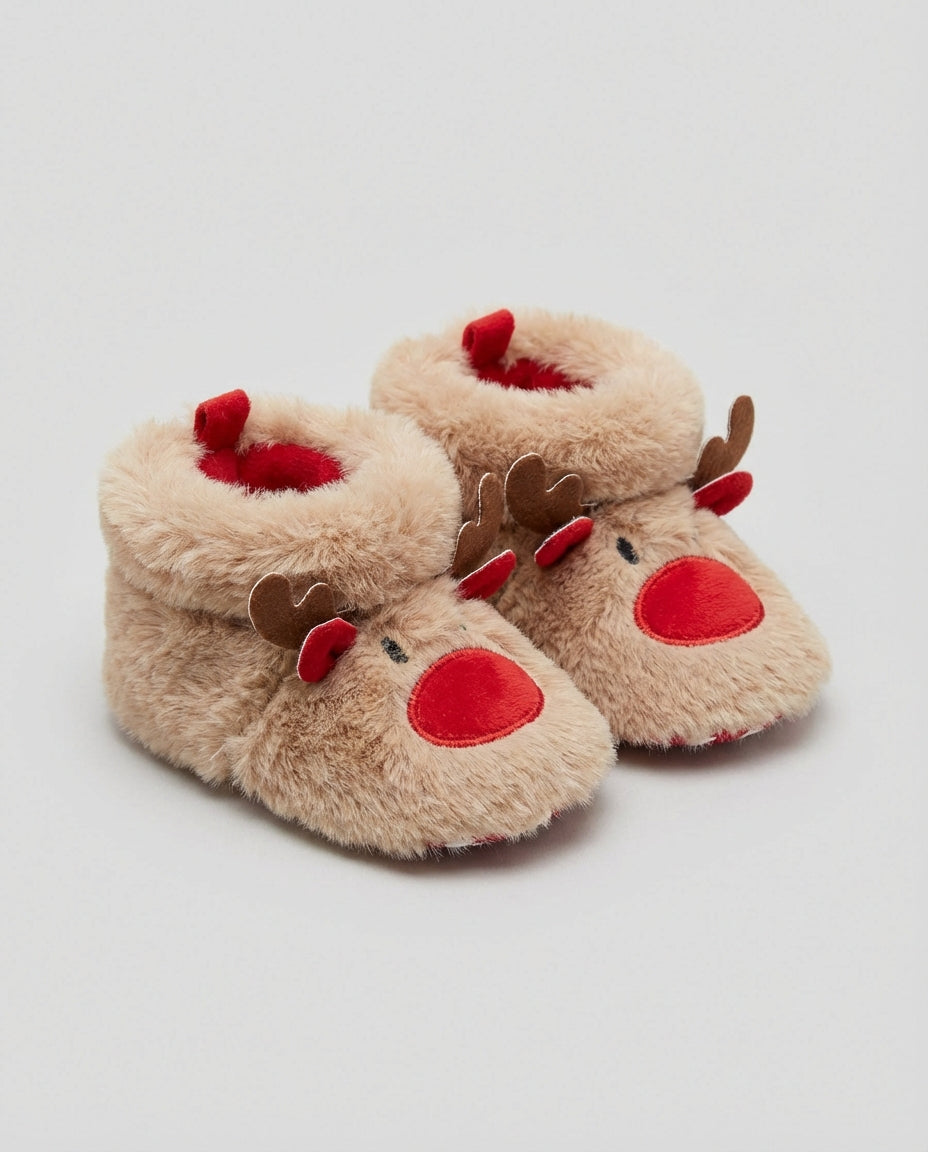 Baby Girl Footwear Reindeer Crib Boots | Holiday Style