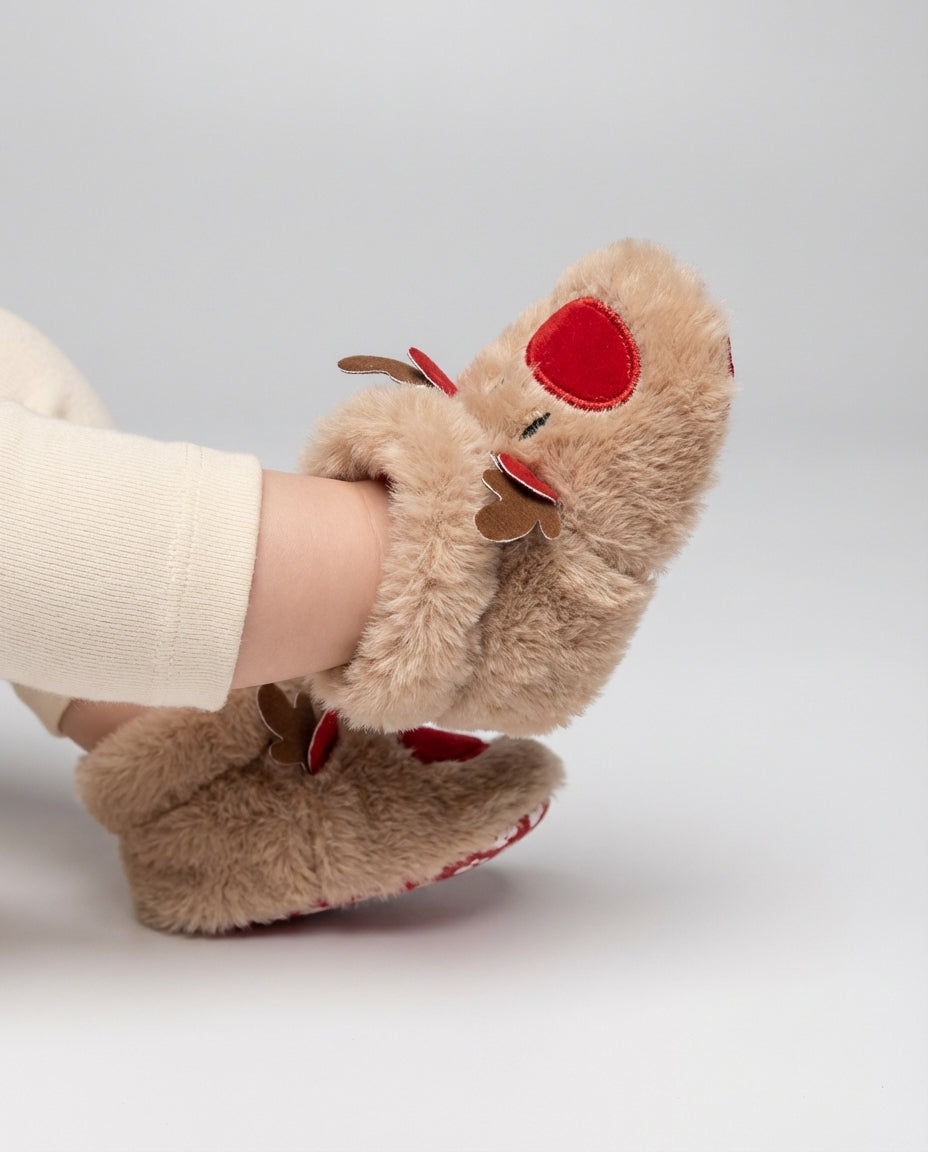 Baby Girl Footwear Reindeer Crib Boots | Holiday Style