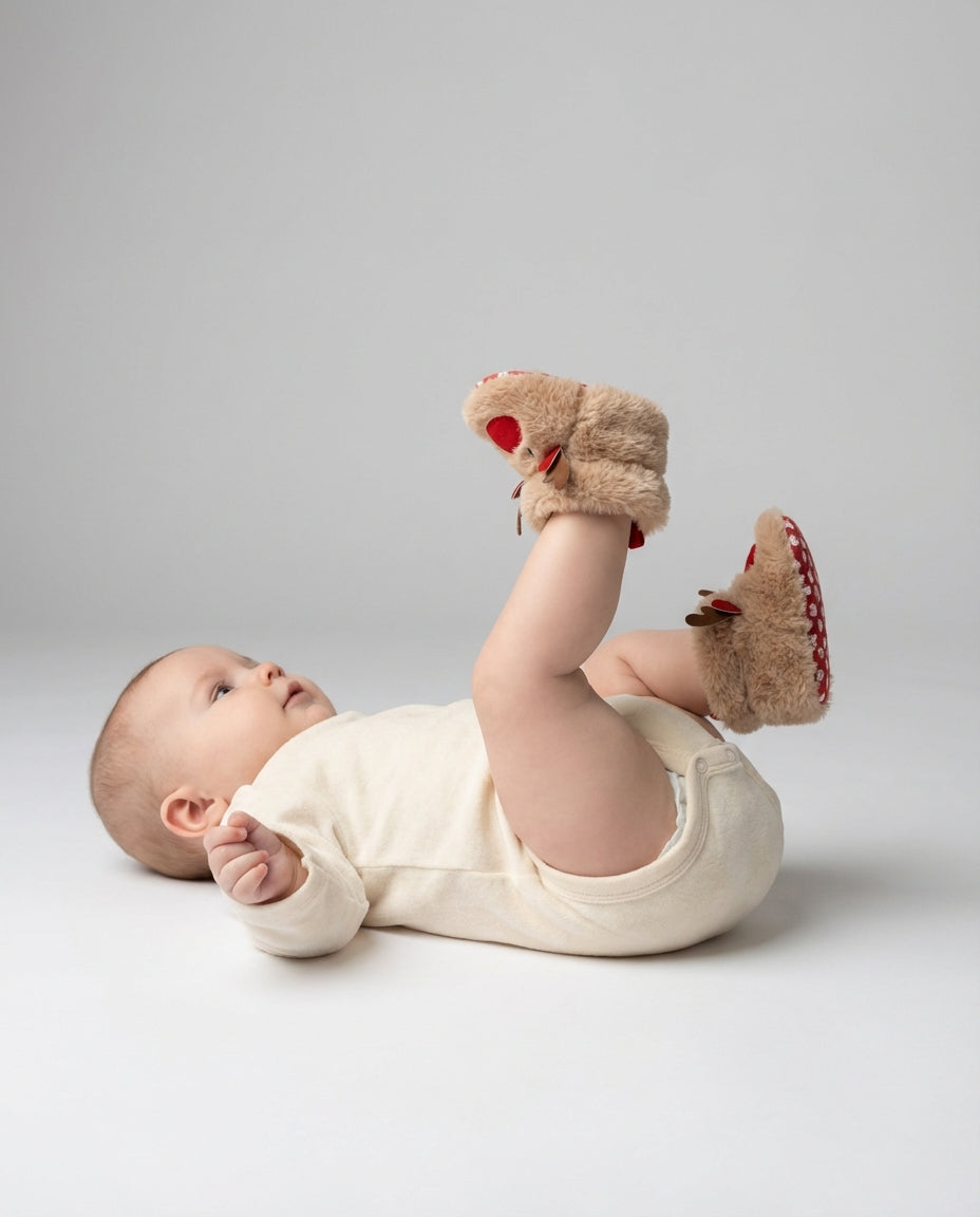 Baby Girl Footwear Reindeer Crib Boots | Holiday Style
