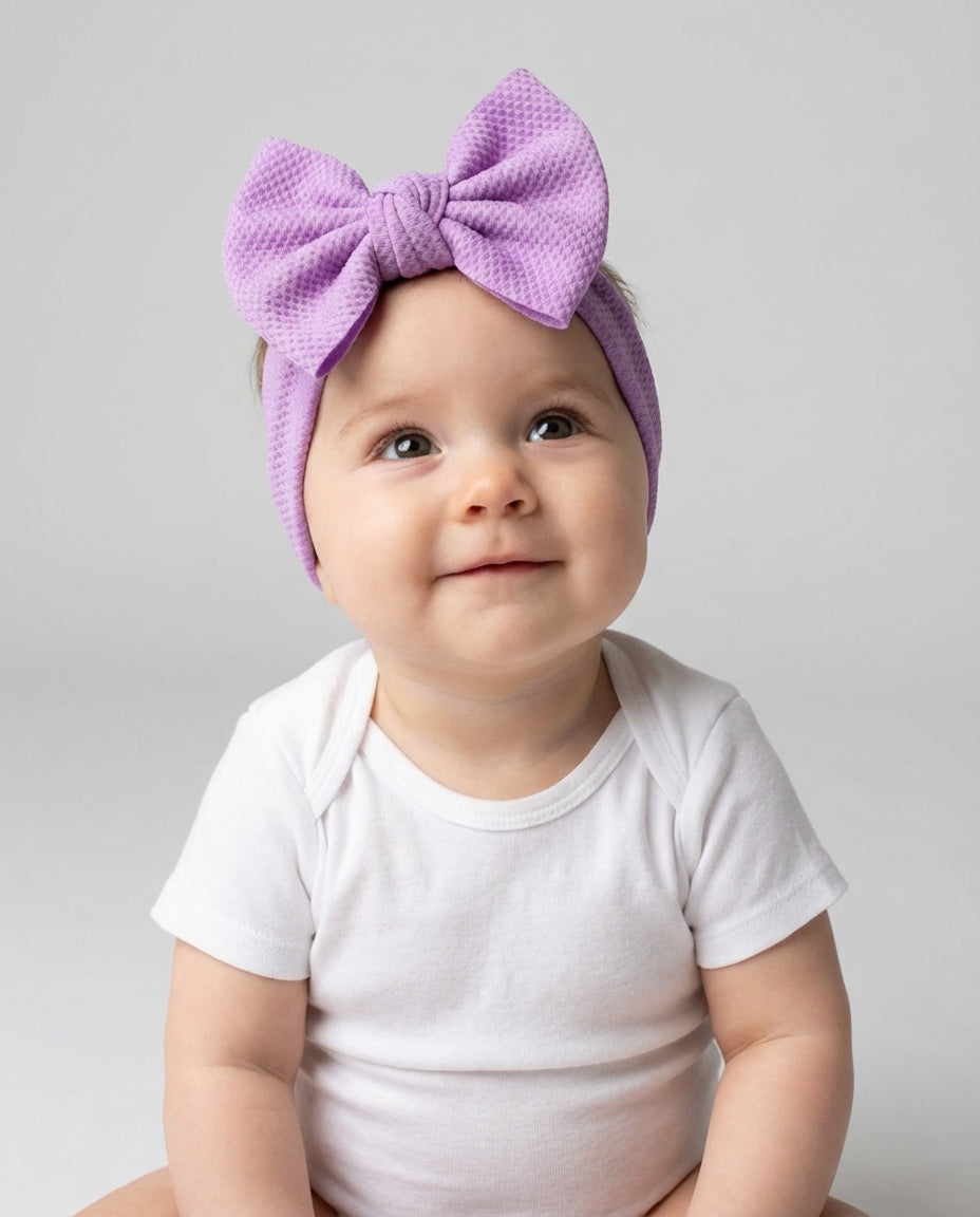 Baby Girl Headwear Oversized Bow Headband | Stretch Wrap