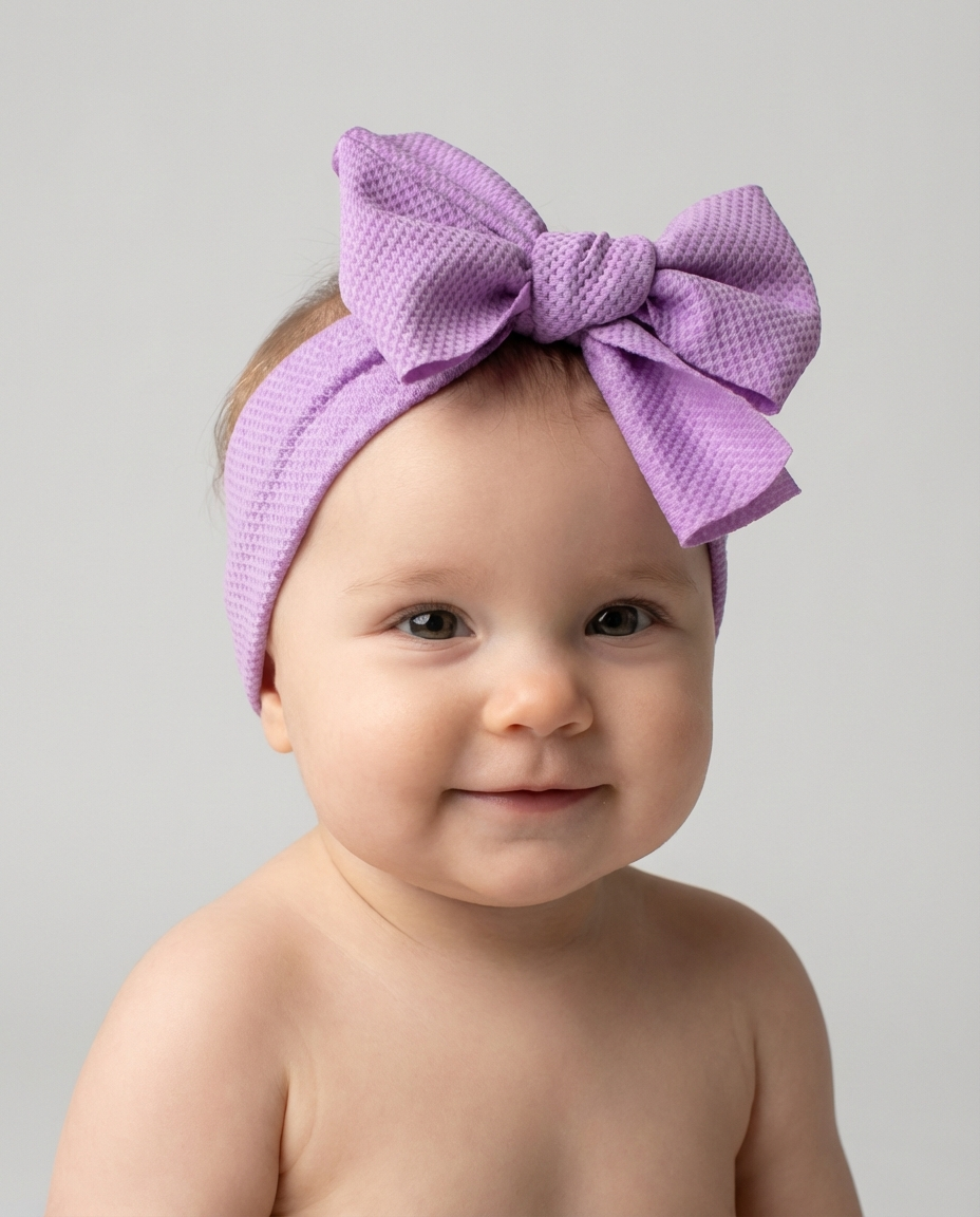 Baby Girl Headwear Oversized Bow Headband | Stretch Wrap