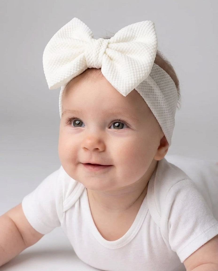 Baby Girl Headwear Oversized Bow Headband | Stretch Wrap