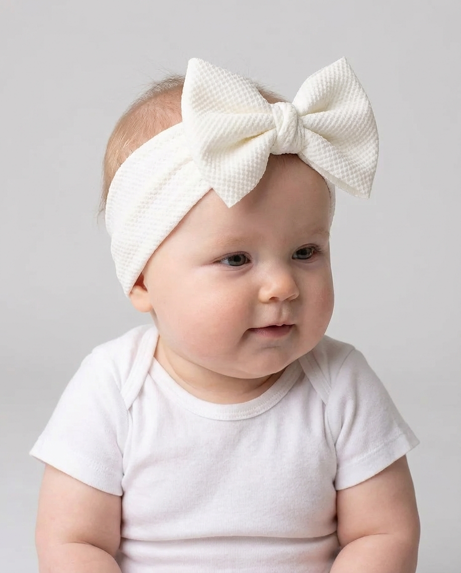 Baby Girl Headwear Oversized Bow Headband | Stretch Wrap
